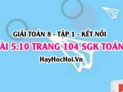 Bài 5.10 SGK Toán 8 tập 1 Kết nối tri thức